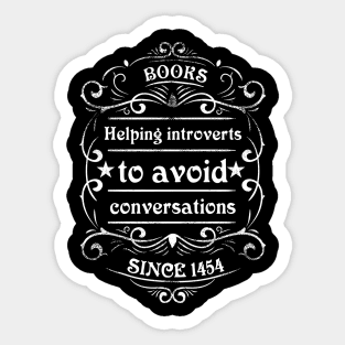 Books - Helping introverts to avoid conversations Sticker